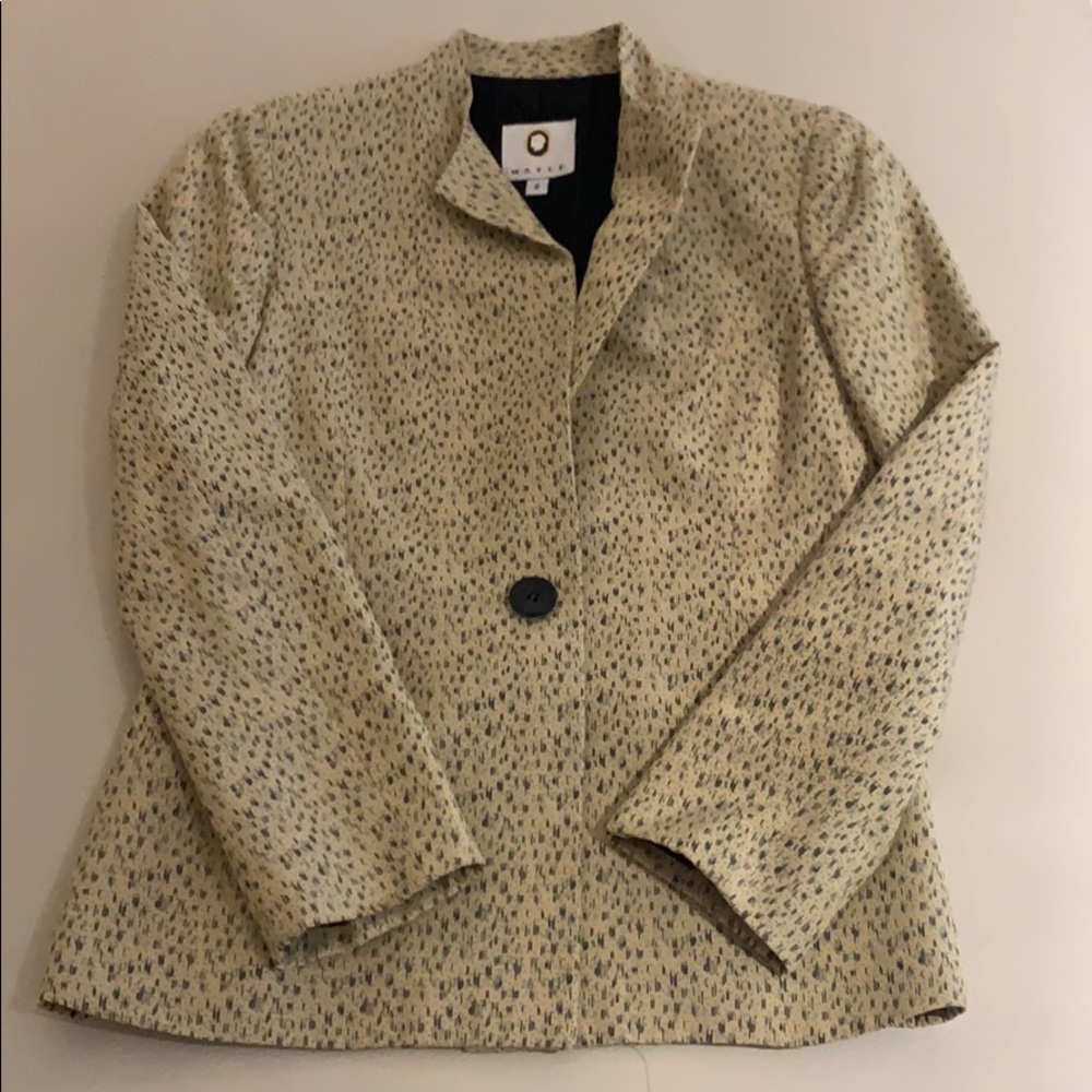 Mayle Tan Jacket & Skirt Two-Piece Suit - Size 2